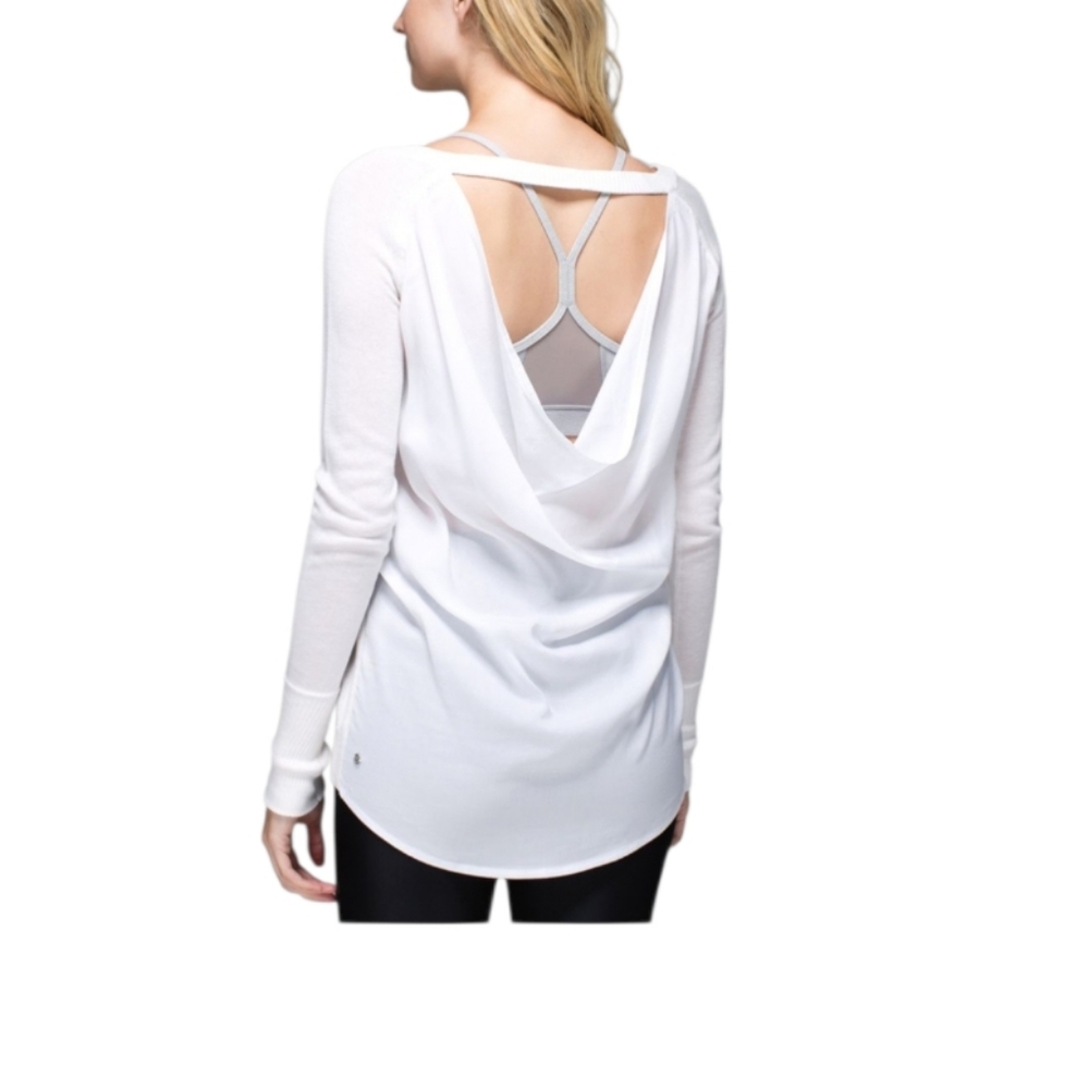 Lululemon Unity PulloverHeathered White /Ivory 4-6 - image 5